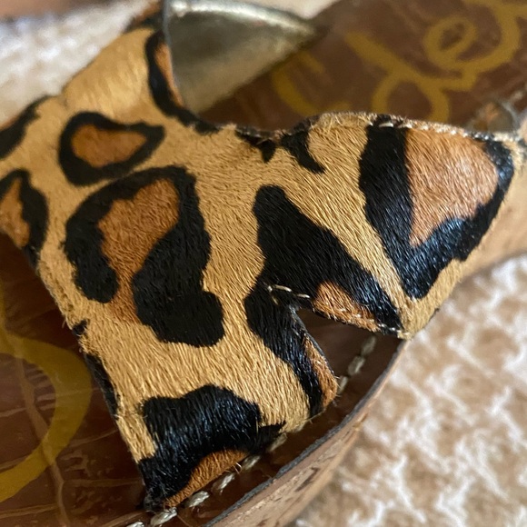 Animal print cork wedges - Picture 3 of 4